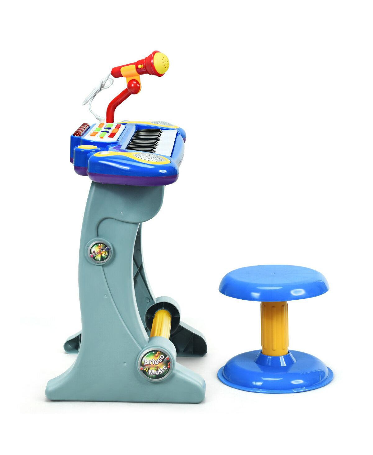 Sugift 37 Key Electronic Keyboard Kids Toy Piano Included Microphone and Stool