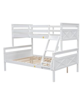 Twin/Full Wood Guardrail Bunk Bed