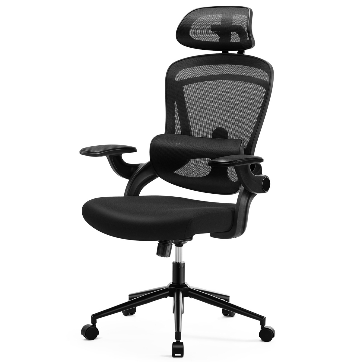 Streamdale Furniture Adjustable Mesh Office Chair with Lumbar Support & Headrest