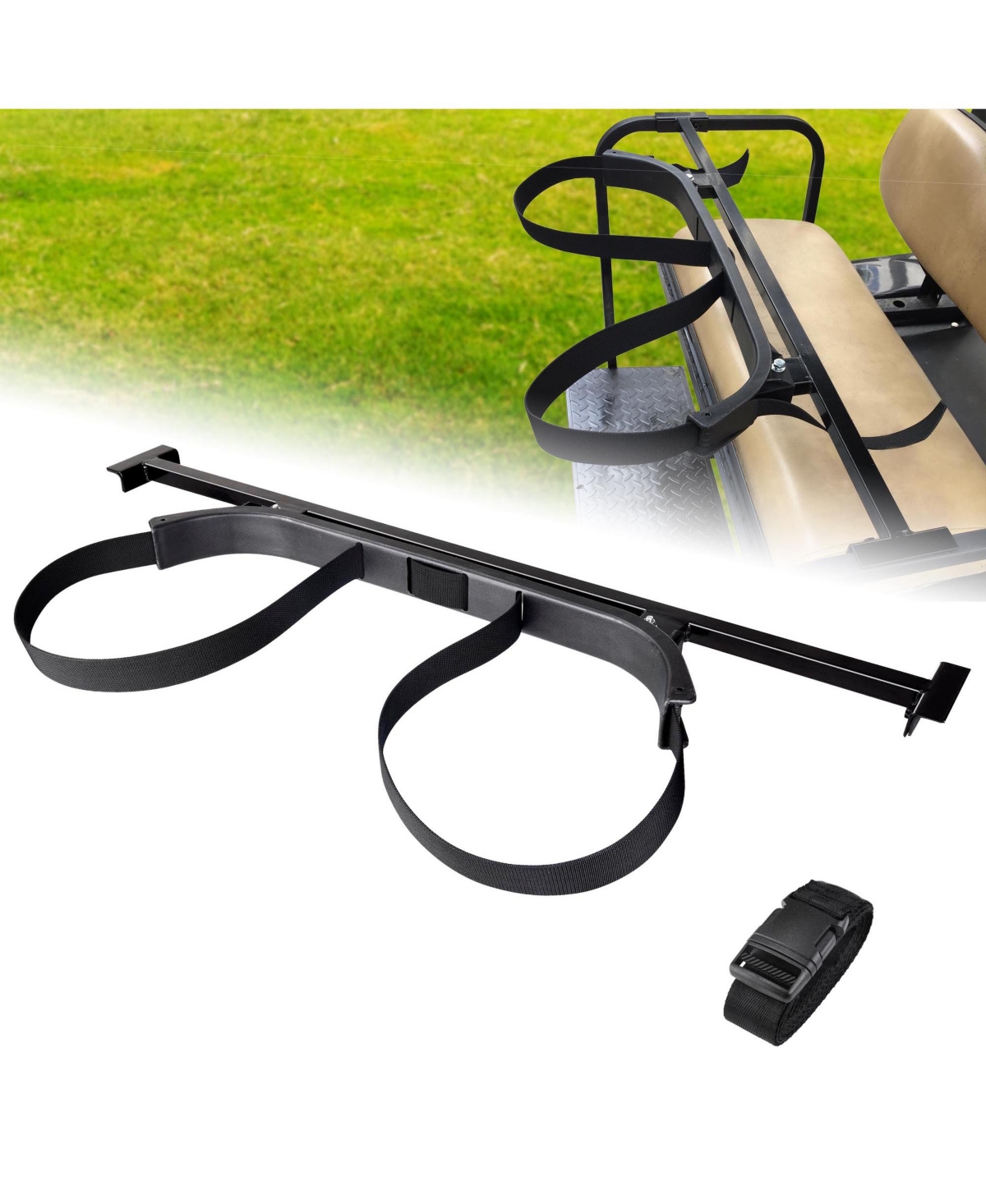 Yescom Golf Bag Holder Bracket Attachment Universal Cart Rear Seat for Ezgo Club Car