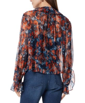 Sam Edelman Women's Ruffle-Trim Button-Down Blouse 
