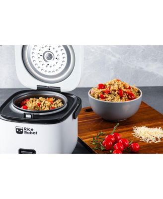 4-Cup Space Saving Rice Cooker with Ceramic Nonstick Inner Pot
