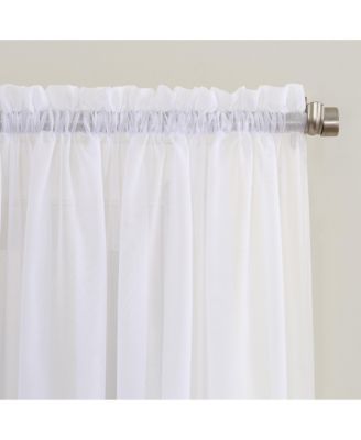 Crushed Voile Sheer Rod Pocket Curtain Panel