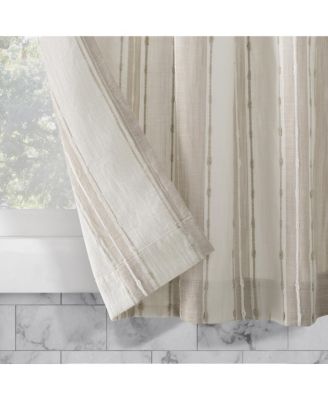 Slub Texture Stripe Cotton Cafe Curtain Valance
