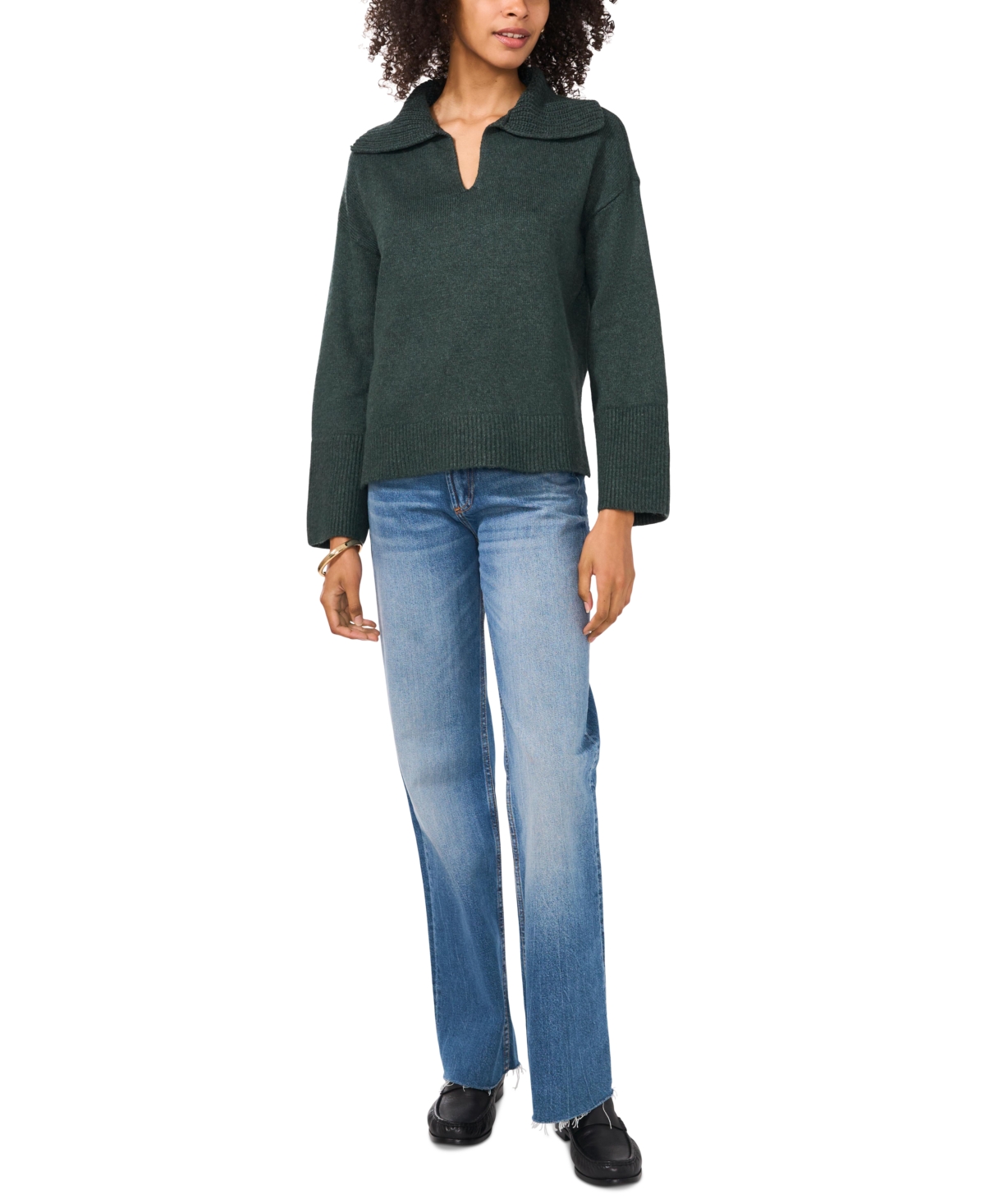 Vince Camuto Women's Wide-Collar Split-Neck Sweater