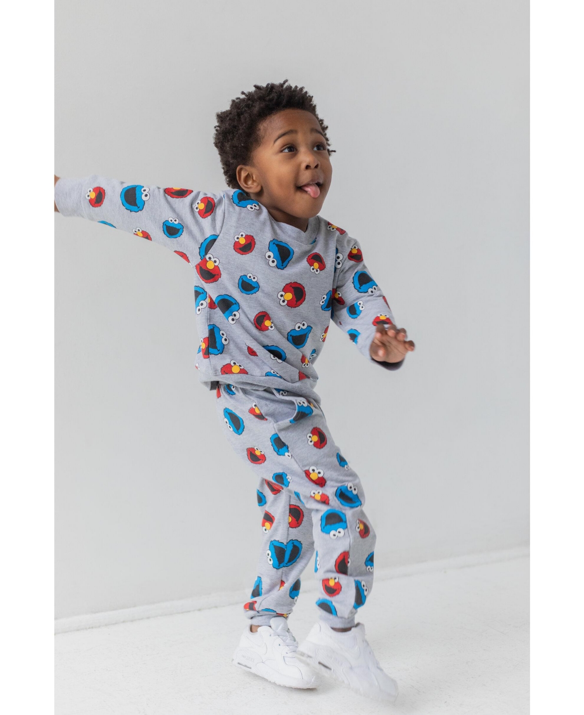 Sesame Street Toddler Boys French Terry Sweatshirt and Pants Outfit Set