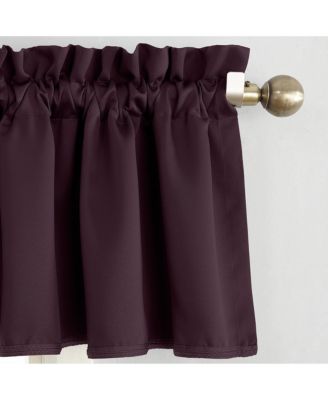 Grant Room Darkening Rod Pocket Curtain Valance