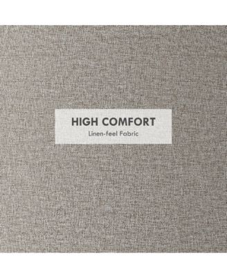 Round Storage Ottoman Coffee Table with Flip Top Tray, Gray