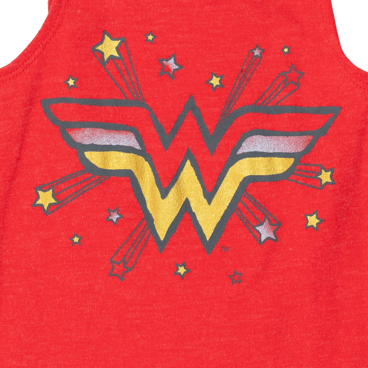 Dc Comics Toddler Girls Justice League Wonder Woman Snap Romper and Headband Newborn to