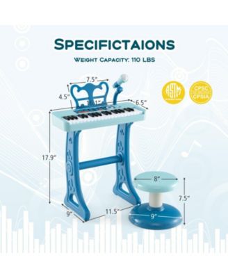 61-Key Electronic Keyboard Piano Set with LCD Screen for Beginners