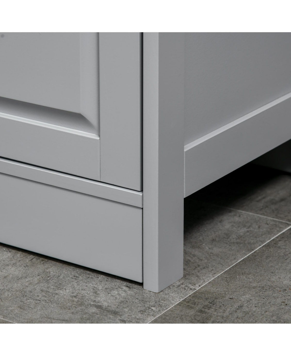 Streamdale Furniture Tall Bathroom Cabinet: Linen Tower with Shelves and Door