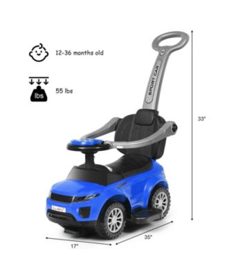 3 In 1 Ride on Push Car Toddler Stroller Sliding Car with Music