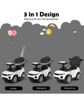 3 In 1 Ride on Push Car Toddler Stroller Sliding Car with Music