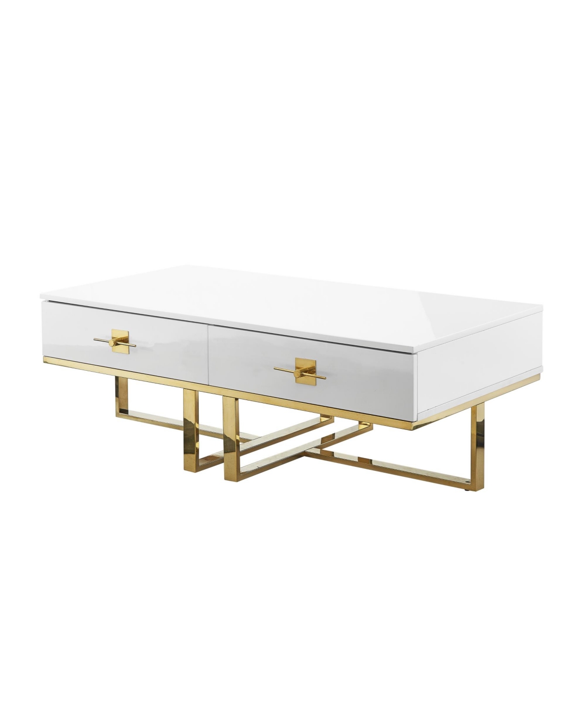 Nicole Miller Maui Rectangular Coffee Table -gold