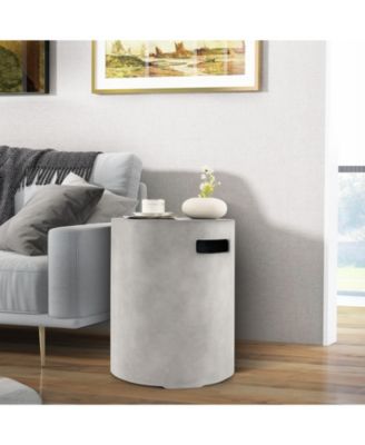 Outdoor Weather Resistant Tank Hideaway Table Fits Standard 20 LBS Propane Gas Tank for Fire Pits