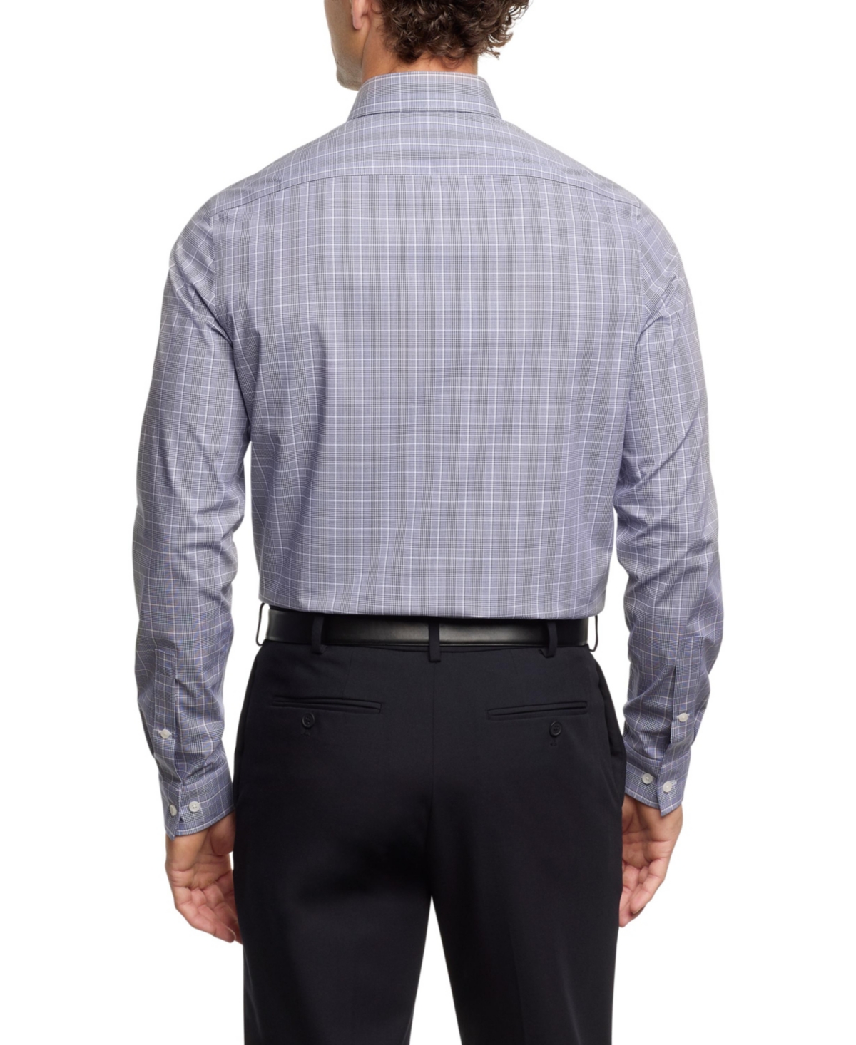 Michael Kors Men's Regular Fit Comfort Stretch Check Dress Shirt