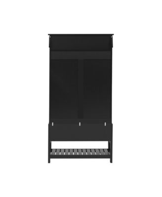 3-in-1 Hall Tree with Hooks, Bench, and Storage