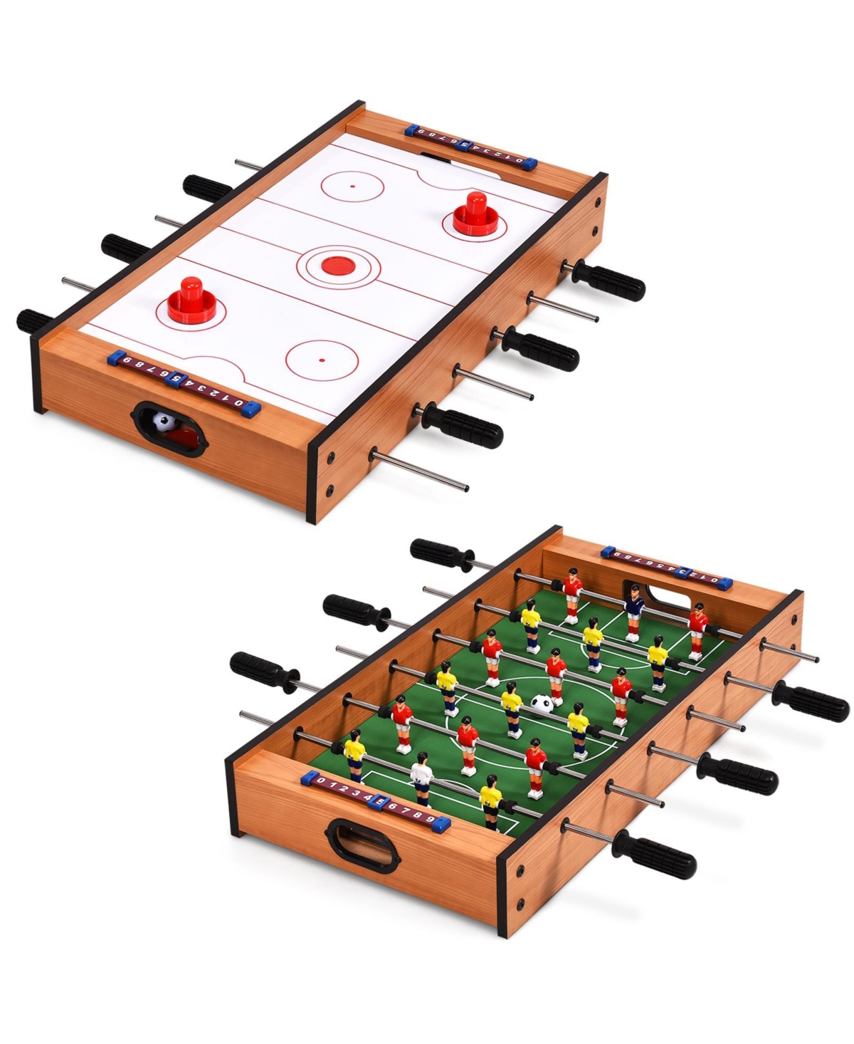 2-in-1 Indoor/Outdoor Air Hockey Foosball Game Table