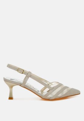 Womens London Rag 's Daldra Kitten Heel Slingback Sandals