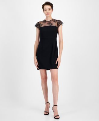 BOSS Orange - Women's Domina Lace-Trim Mini Dress