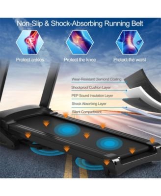 3.75HP Electric Folding Treadmill with Auto Incline 12 Program APP Control