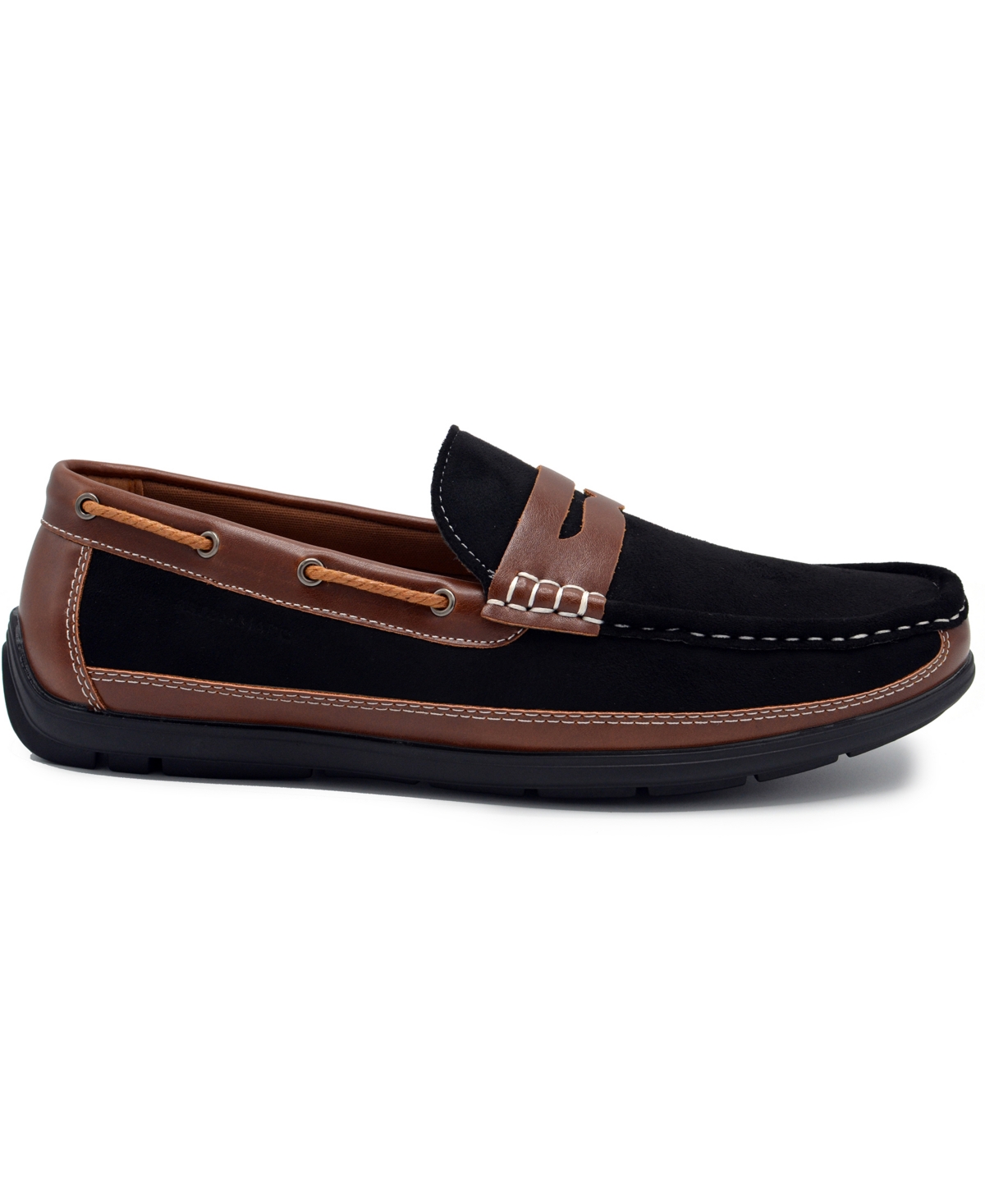 Aston Marc Levan Mens Two Tone Manmade Loafers In Tan