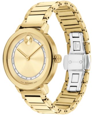 Women's Bold Evolution 2.0 Swiss Quartz Ionic Plated Light Gold Steel Watch 34mm