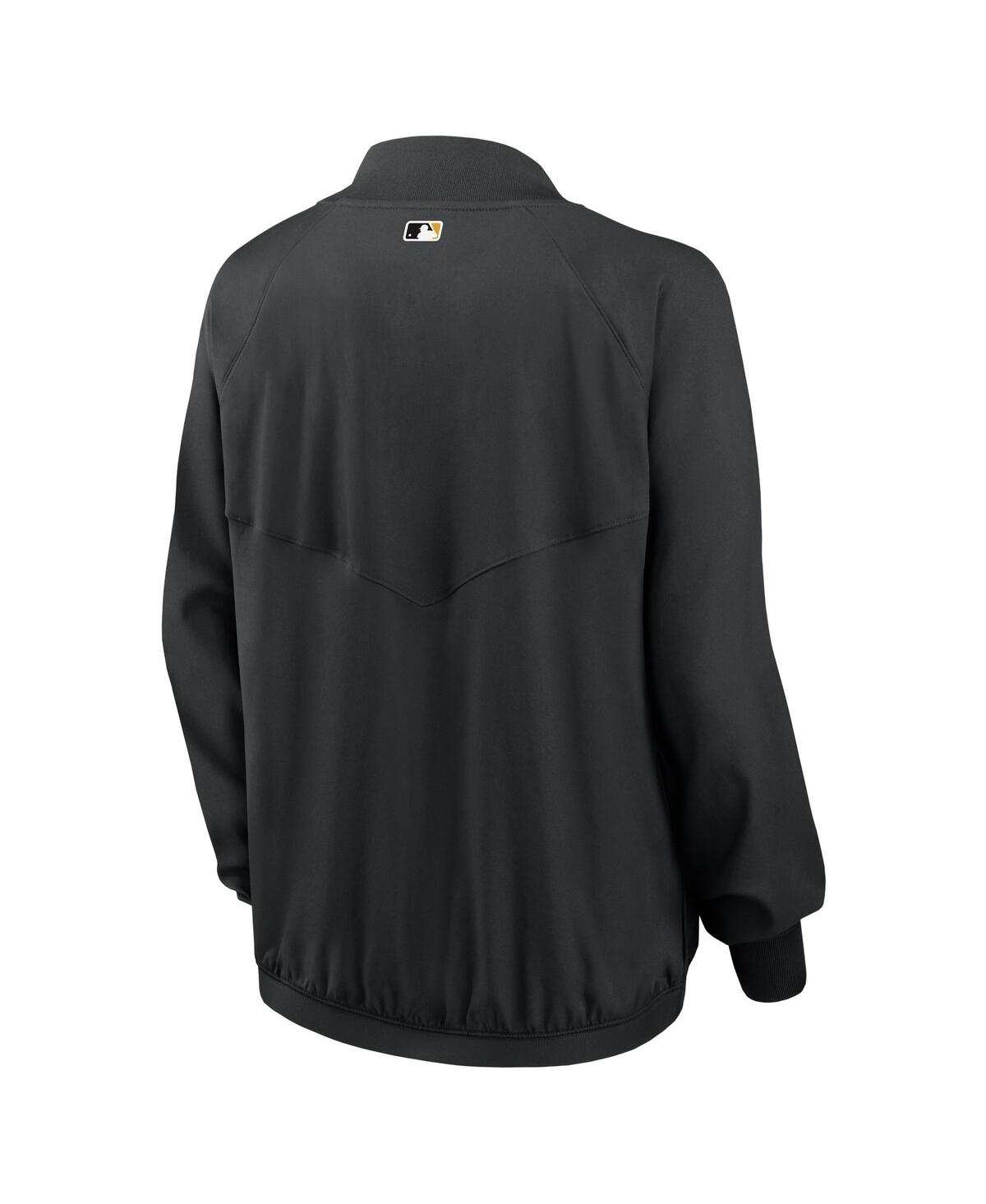 Nike Women's Black Pittsburgh Pirates Authentic Collection Team Raglan Performance Full-zip Jacket In Black