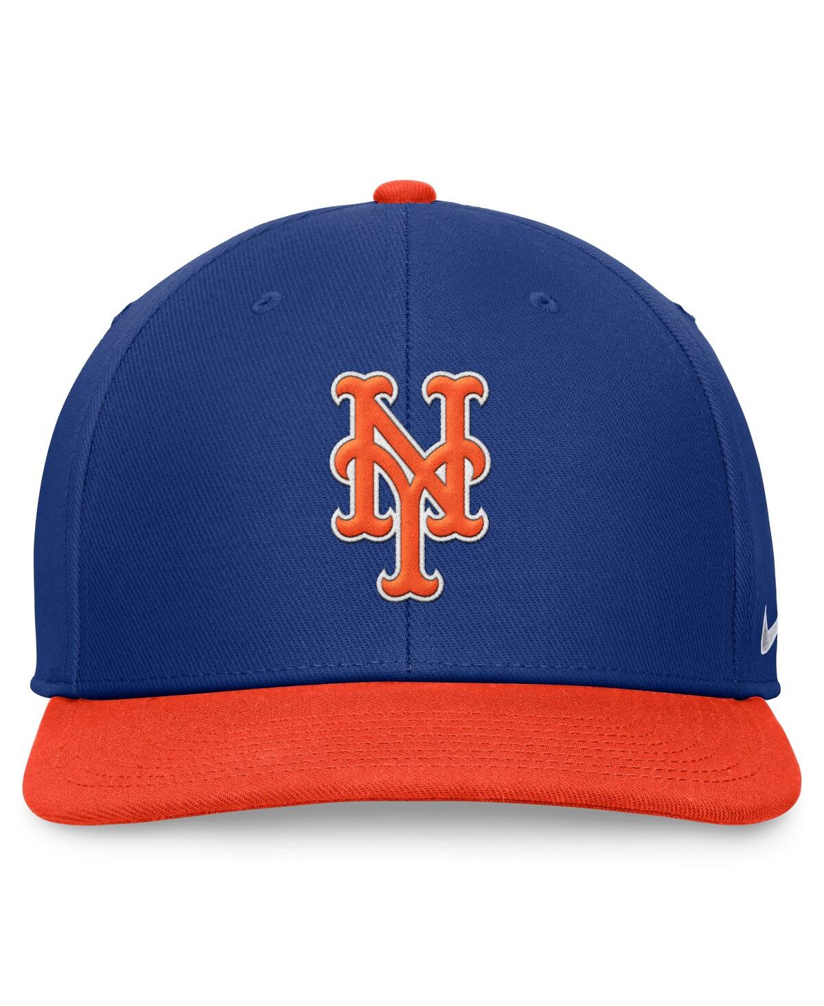 Nike Men's Royal/orange New York Mets Evergreen Two-tone Snapback Hat In Royal,orange