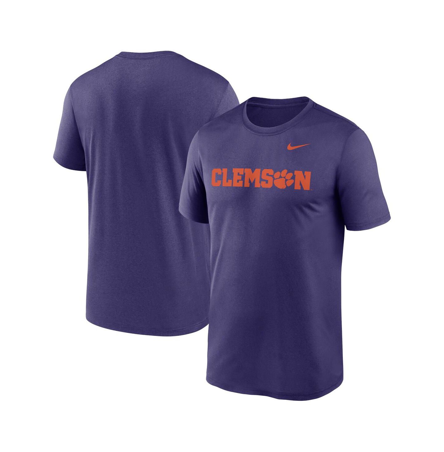 Мужская футболка Nike Purple Clemson Tigers Primetime Legend Wordmark — фото 1