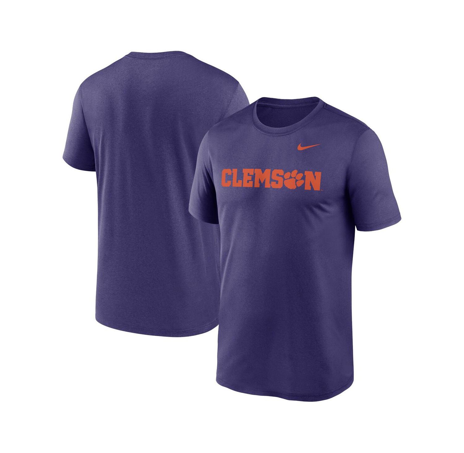 Men's Purple Clemson Tigers Primetime Legend Wordmark T-Shirt