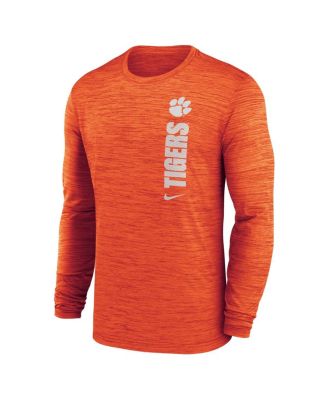 Men's Orange Clemson Tigers 2024 Sideline Velocity Performance Long Sleeve T-Shirt
