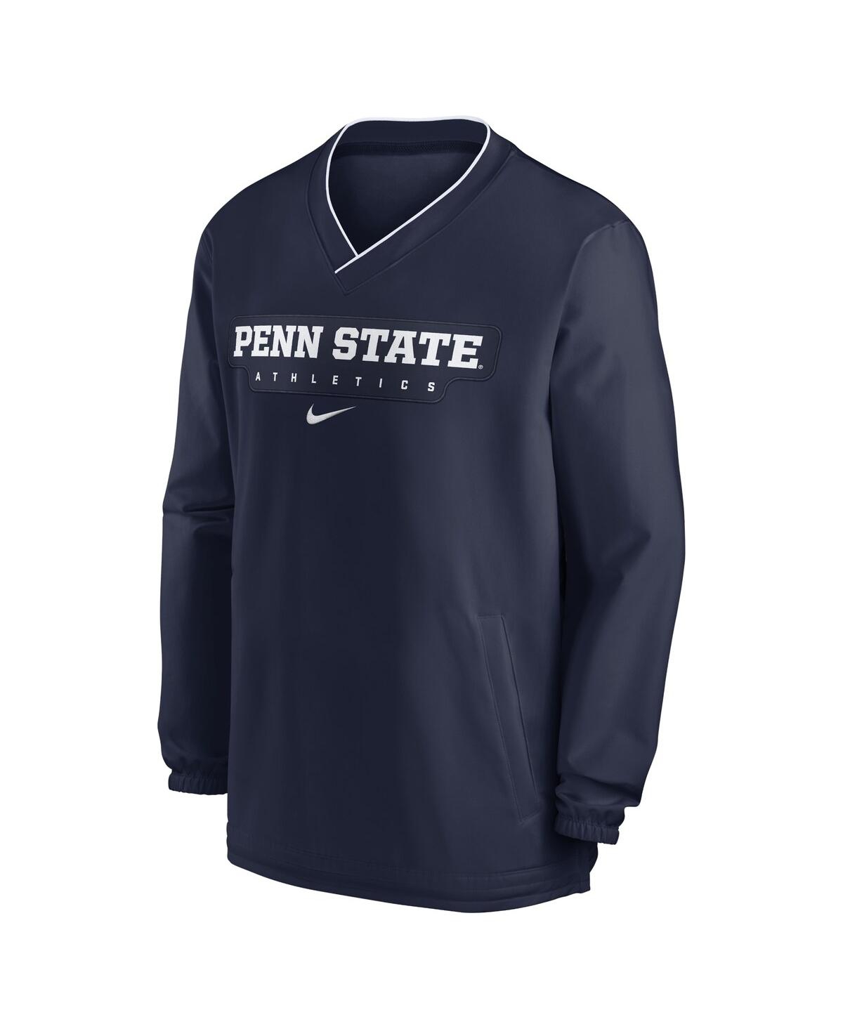 Nike Men's Navy Penn State Nittany Lions 2024 Sideline Pullover Wind Shirt In Navy,white