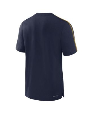 Men's Navy Michigan Wolverines 2024/25 Sideline Player Performance Tri-Blend T-Shirt