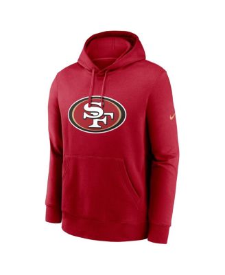 Men's Scarlet San Francisco 49ers Club Logo Pullover Hoodie