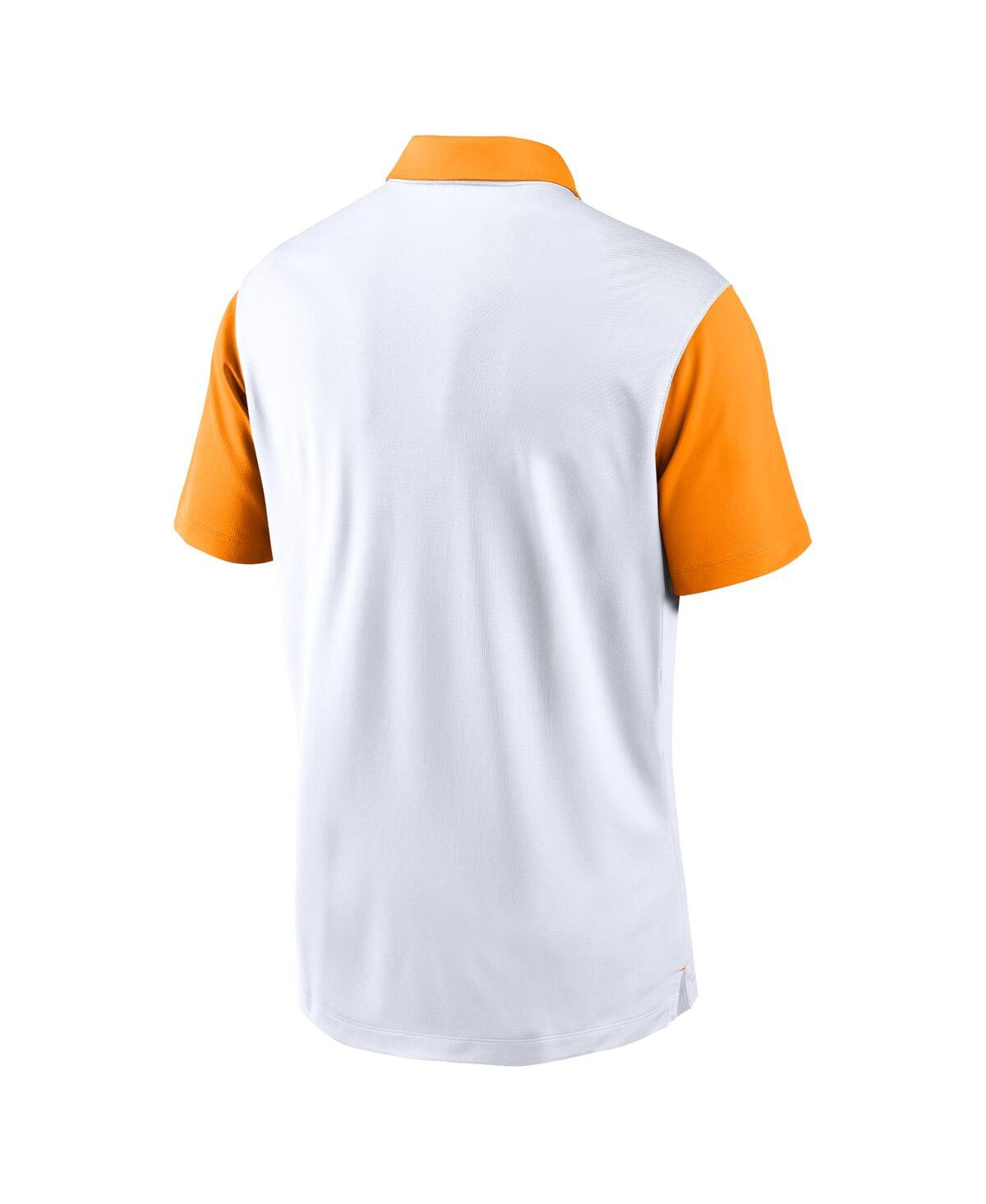 Nike Men's White Tennessee Volunteers Primetime Campus Vapor Performance Polo In White,tennessee Orange