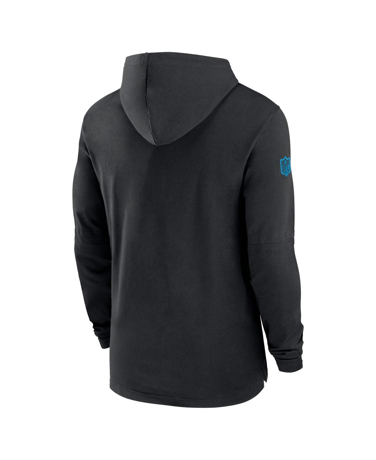 Nike Men'sCarolina Panthers Sideline Hoodie Performance Long Sleeve T-Shirt - Black