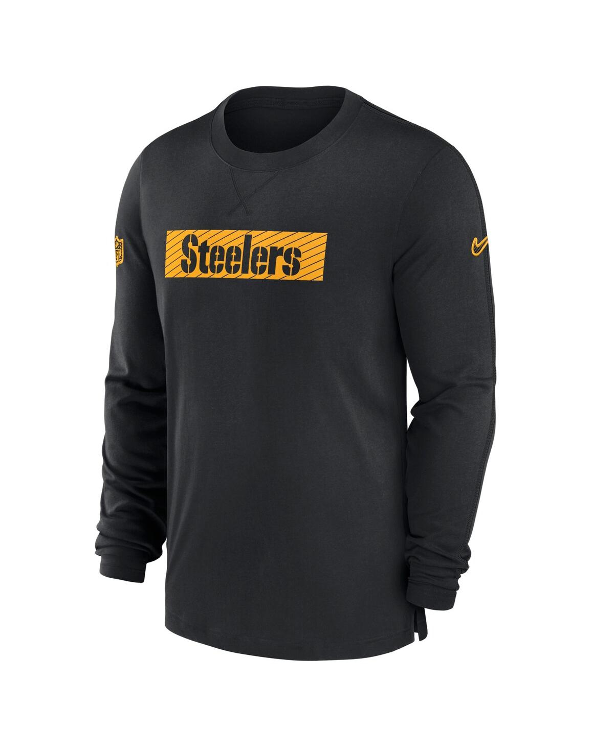 Nike Men'sPittsburgh Steelers Sideline Player Performance Long Sleeve T-Shirt - Black