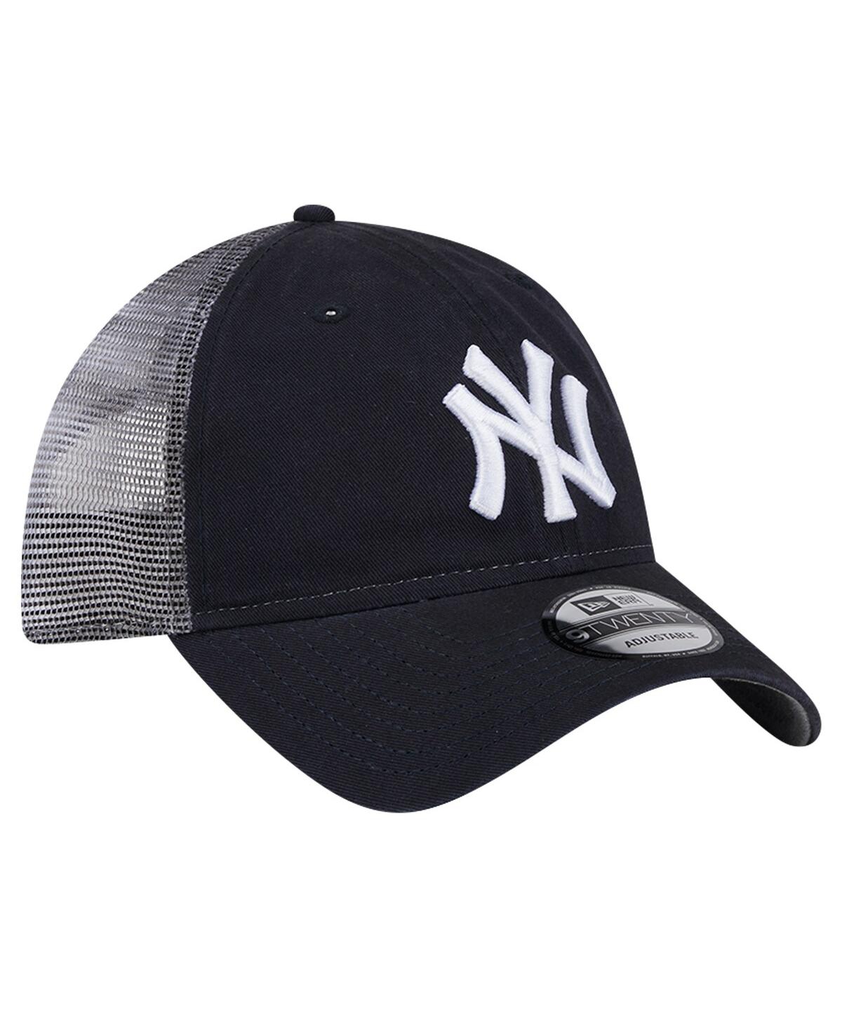 New Era Men'sNew York Yankees Team Slick Trucker 9TWENTY Adjustable Hat - Navy