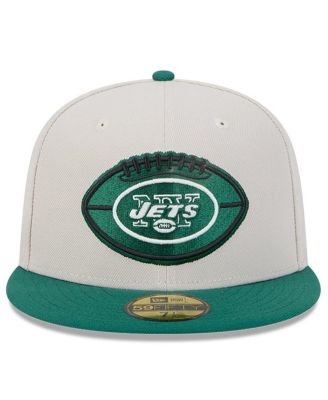 Men's Stone/Green New York Jets 2024 Sideline Historic 59FIFTY Fitted Hat