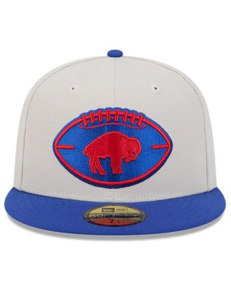 Men's Stone/Royal Buffalo Bills 2024 Sideline Historic 59FIFTY Fitted Hat