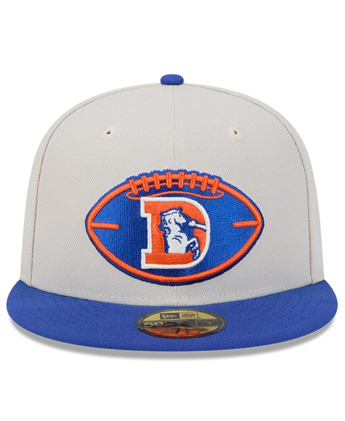 New Era Men'sRoyal Denver Broncos 2024 Sideline Historic 59FIFTY Fitted Hat - Stone, Royal