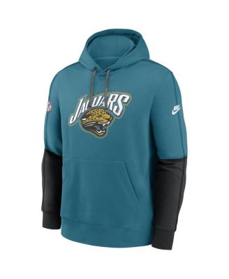 Men's Teal Jacksonville Jaguars Throwback Alternate Logo Team Issue Club Pullover Hoodie