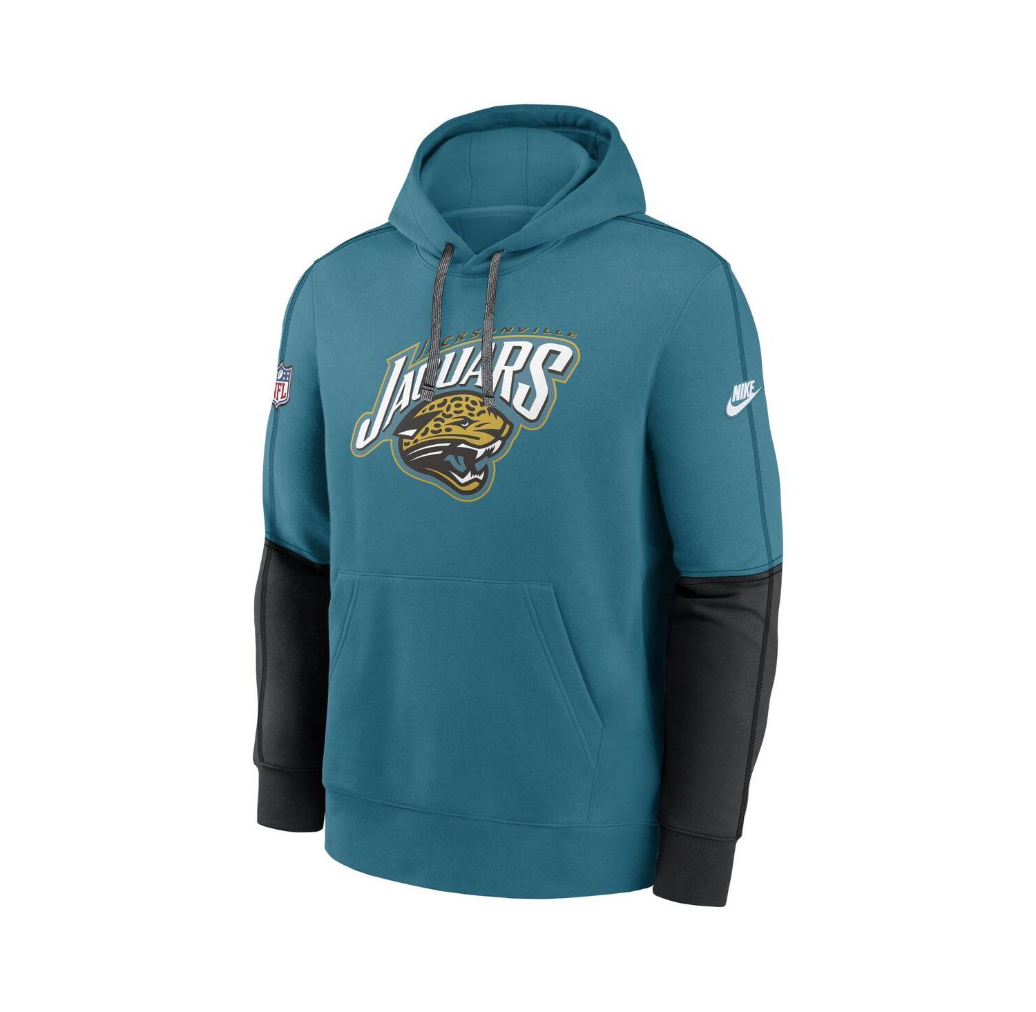 Men's Teal Jacksonville Jaguars Throwback Alternate Logo Team Issue Club Pullover Hoodie