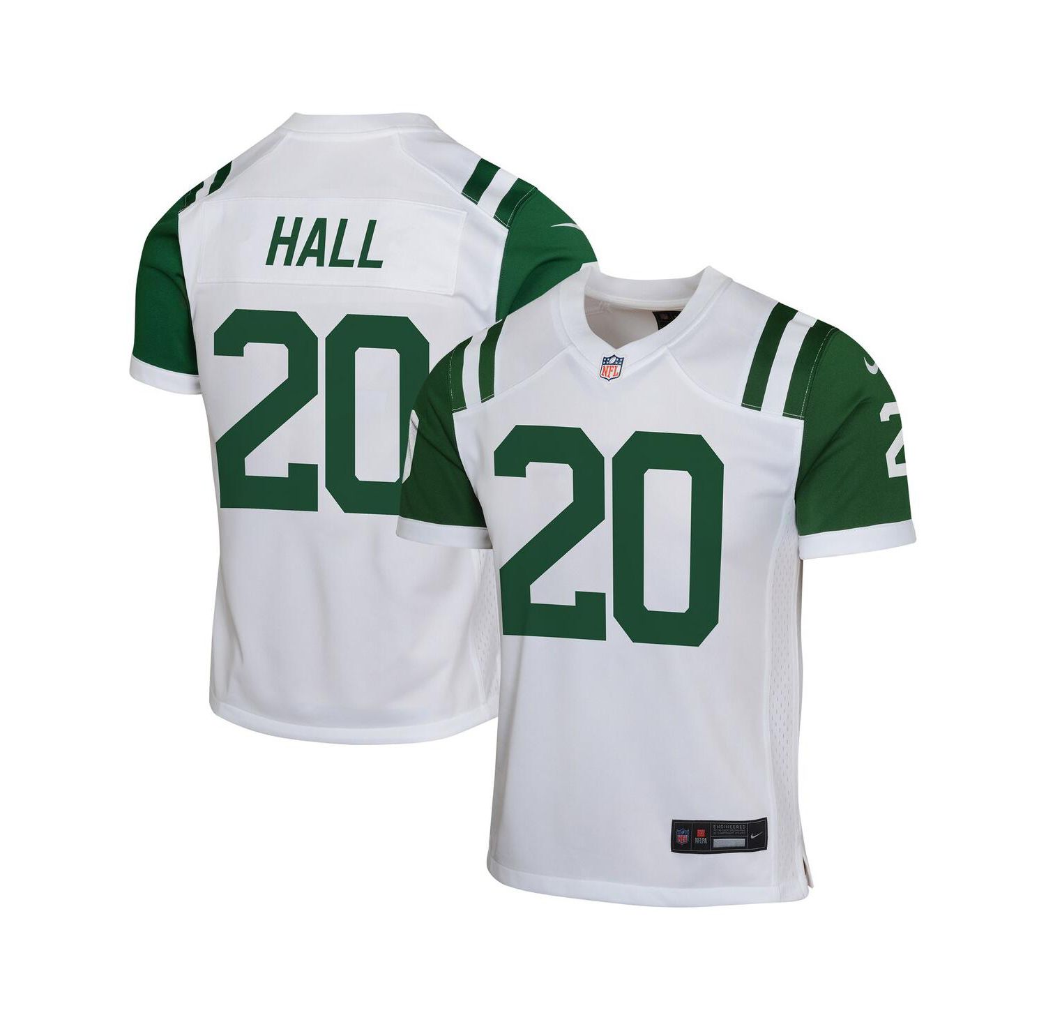 Big Boys and Girls Breece Hall White New York Jets Classic Alternate Game Jersey