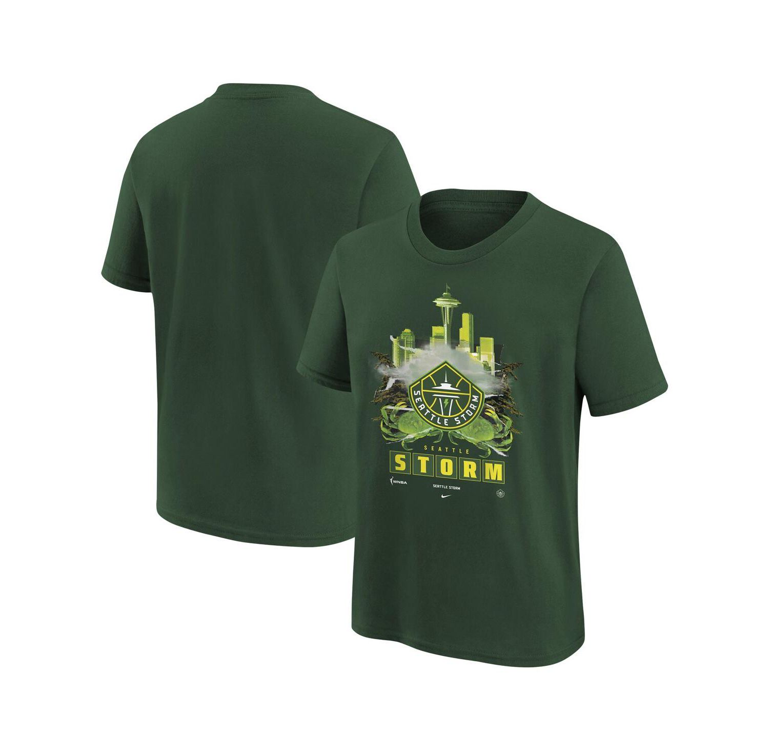 Big Boys and Girls Green Seattle Storm Original Content Max90 T-Shirt