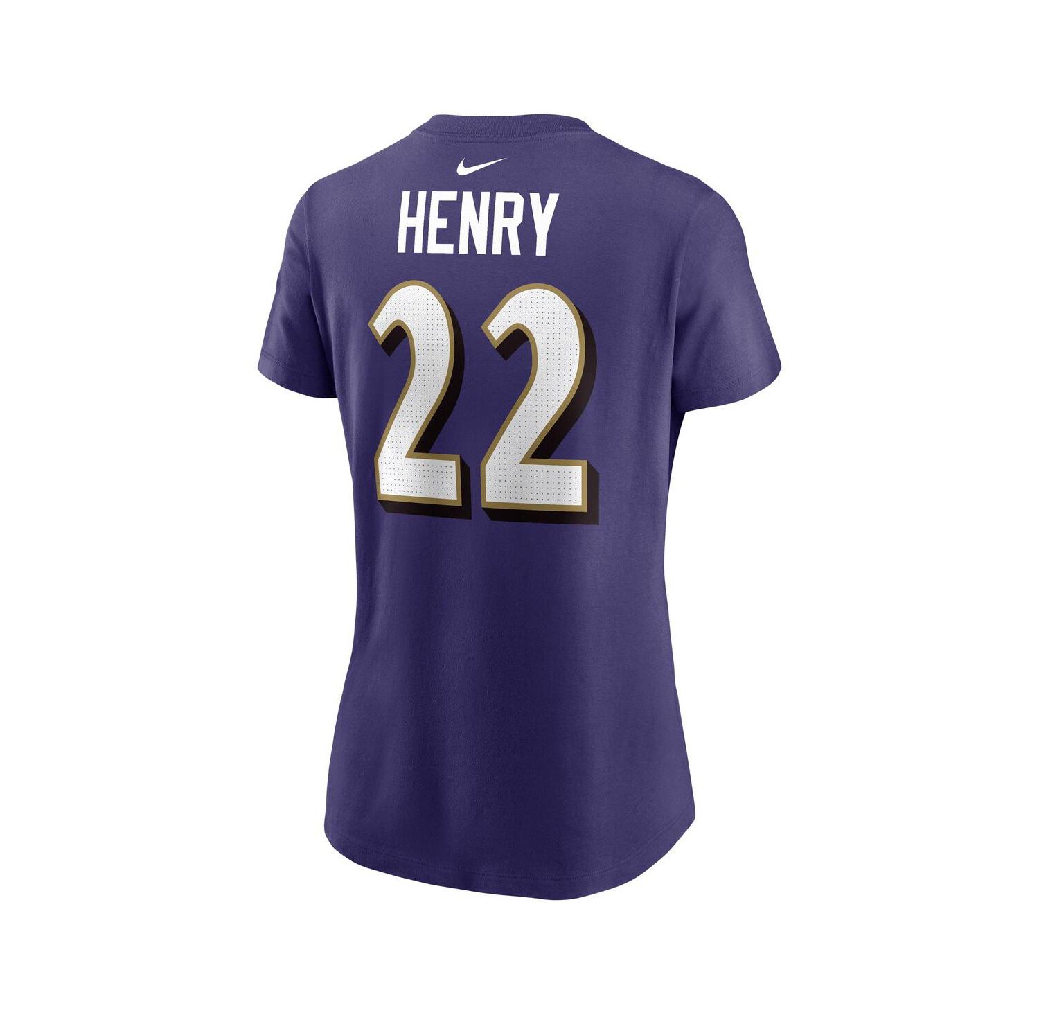 Women's Derrick Henry Purple Baltimore Ravens Player Name & Number T-Shirt