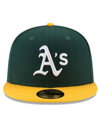 Men's Green/Gold Oakland Athletics National Baseball Hall of Fame 59FIFTY Fitted Hat