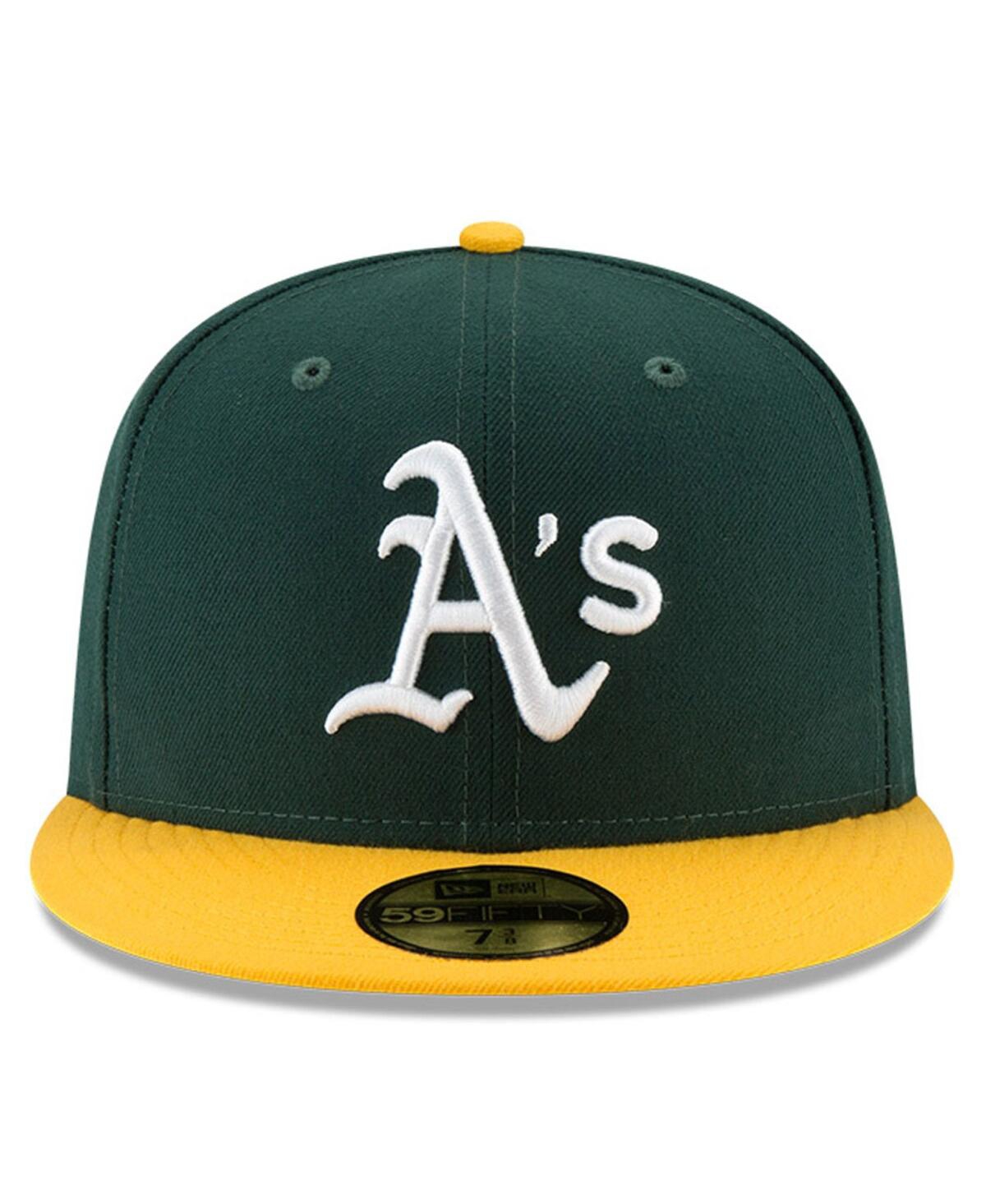 New Era Men'sGold Oakland Athletics National Baseball Hall of Fame 59FIFTY Fitted Hat - Green, Gold