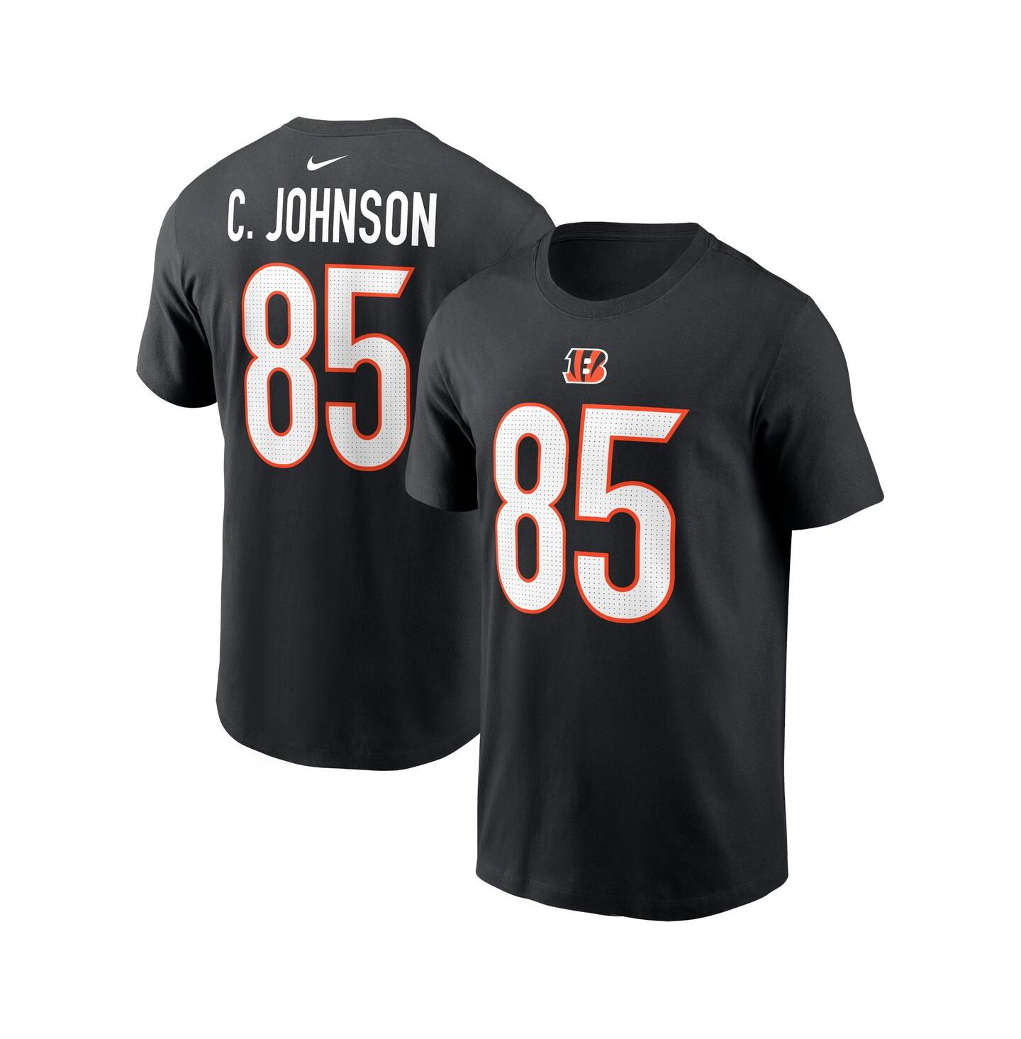 Мужская футболка Nike Chad Johnson Black Cincinnati Bengals Retired Player Name & Number — фото 1
